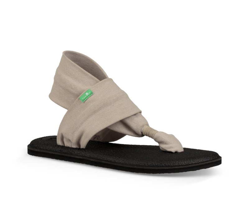 Sanuk Womens Yoga Sling 2 Light Khaki Sandals | OHZIFK698